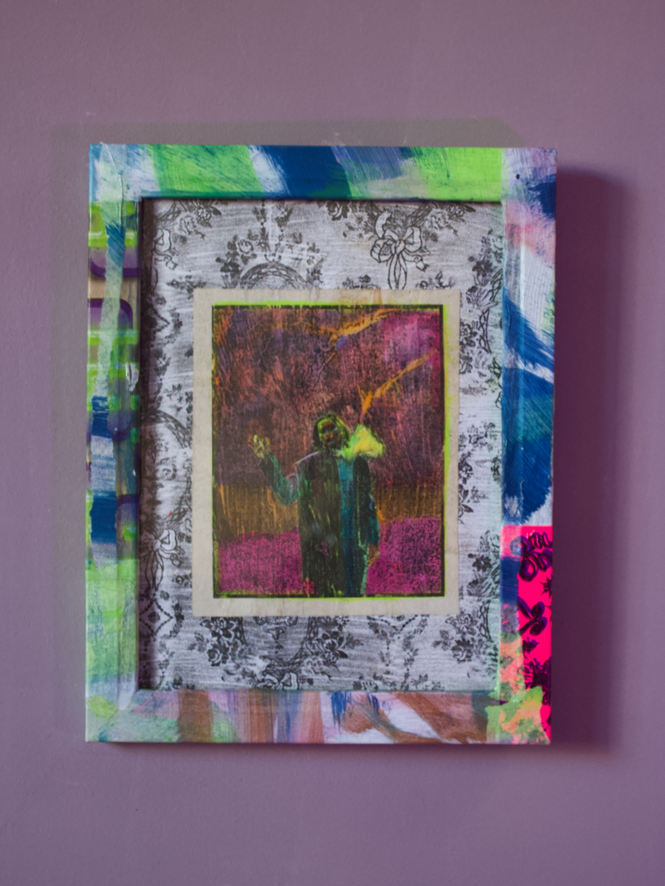 FRAMED GOUACHE PAINTING