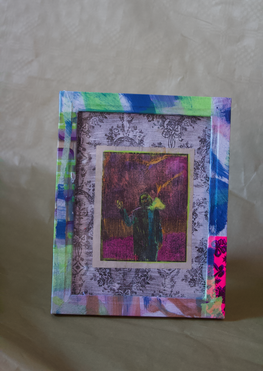 FRAMED GOUACHE PAINTING