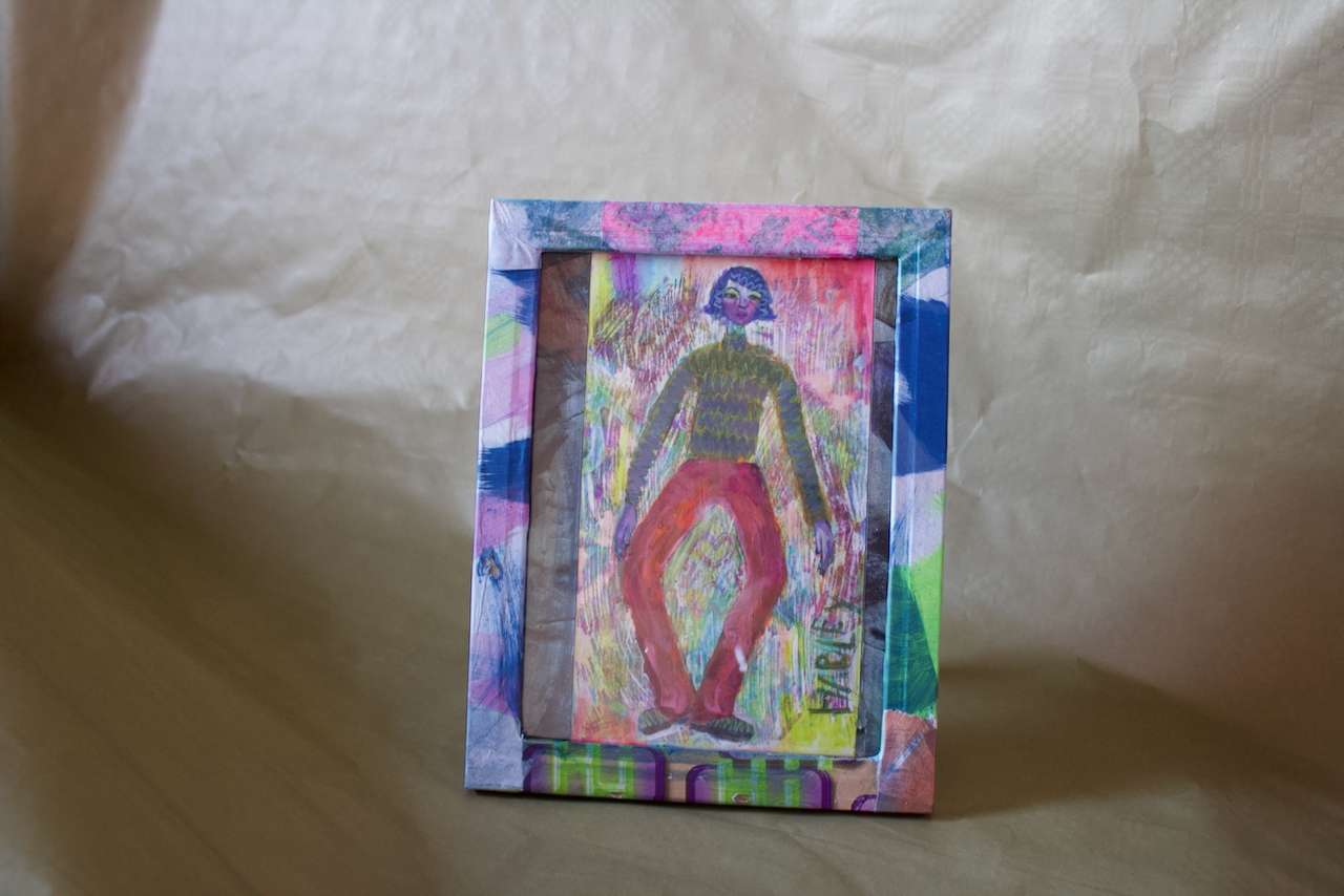 FRAMED GOUACHE PAINTING