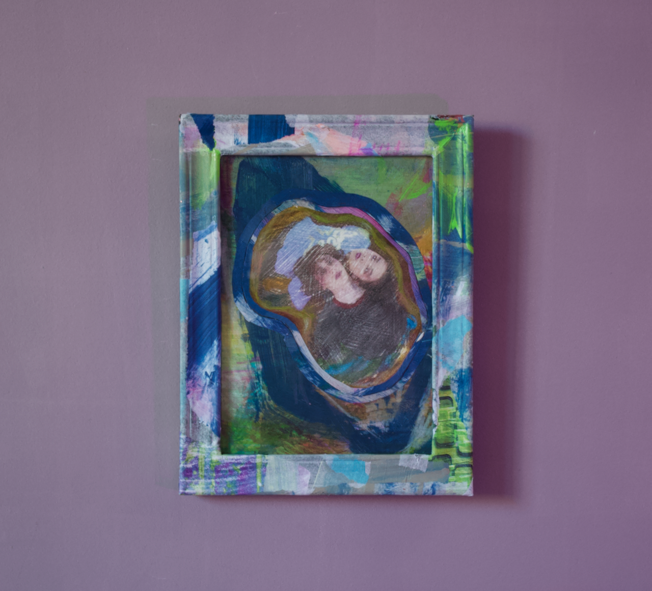 FRAMED GOUACHE TRANSFER PAINTING