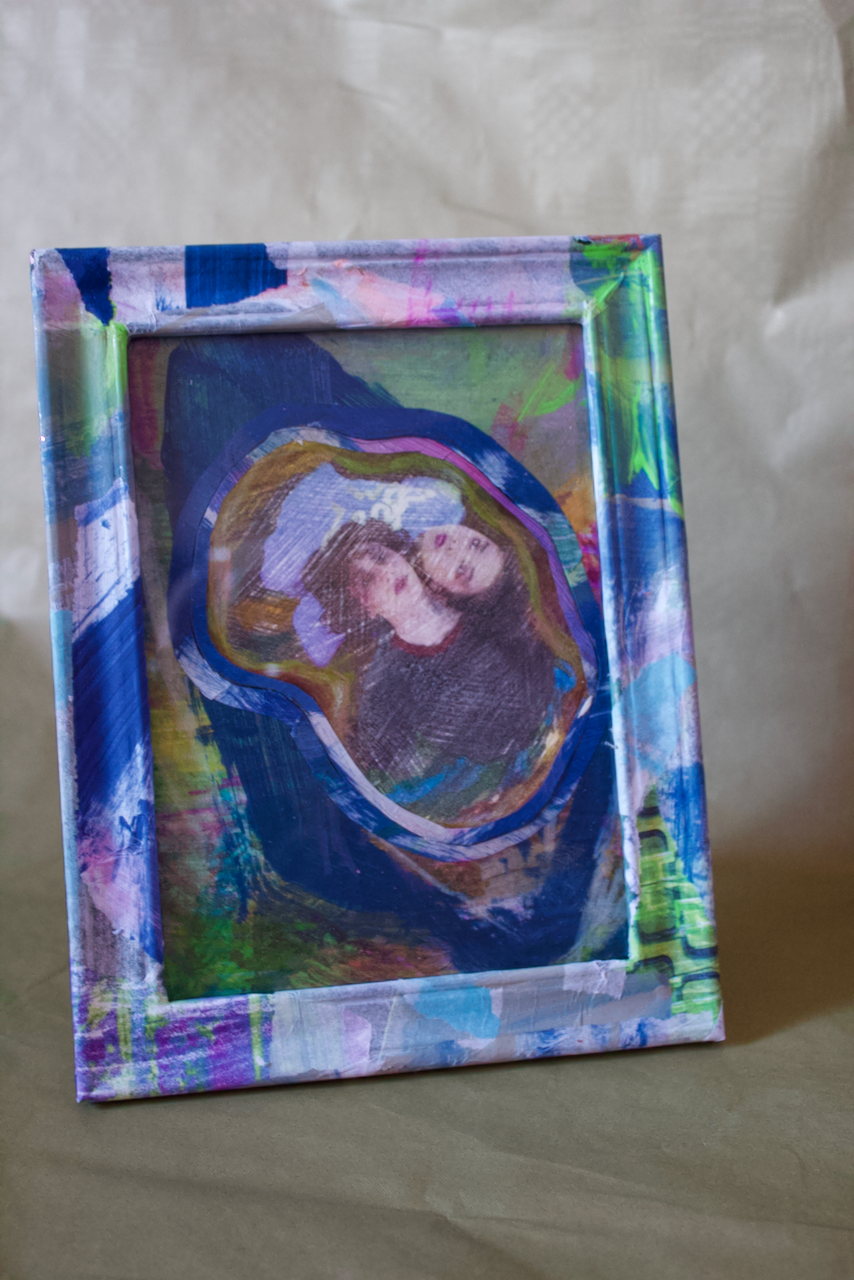 FRAMED GOUACHE TRANSFER PAINTING