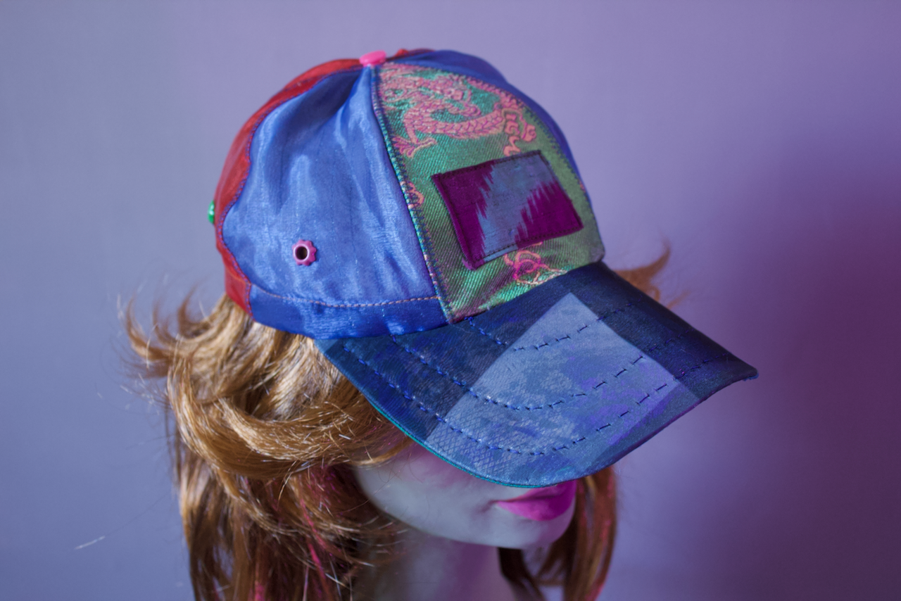 DRAGON BROCADE APPLIQUÉ ORGANZA + SILK BALLCAP